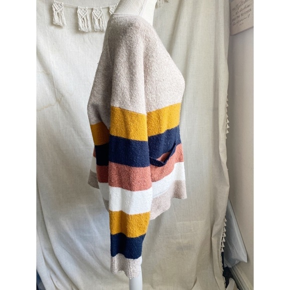 Madewell Kent Staunton Stripe Short Ex-Boyfriend Cardigan, size Medium - Picture 5 of 11